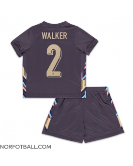 Billige Fotballdrakt England Kyle Walker #2 Replika Bortedraktsett Barn EM 2024 Kortermet (med bukser)
